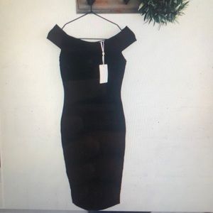 Ted Baker Black Bardot Dress